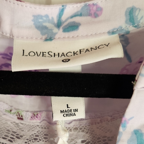 NWT LoveShackFancy x Target Lou Purple Floral Ruffle Mini Dress Size Large - Picture 5 of 15